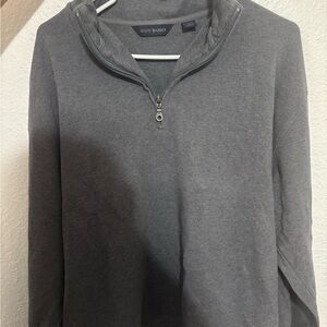 Scott Barber Men's Gray Zip Up Sweater